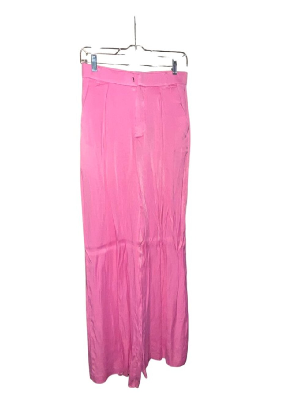 Zara Pink Wide Leg Silky Dress Pants Size Small